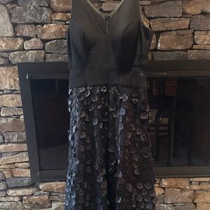 Xscape sexy Black Floral Dress  size 2